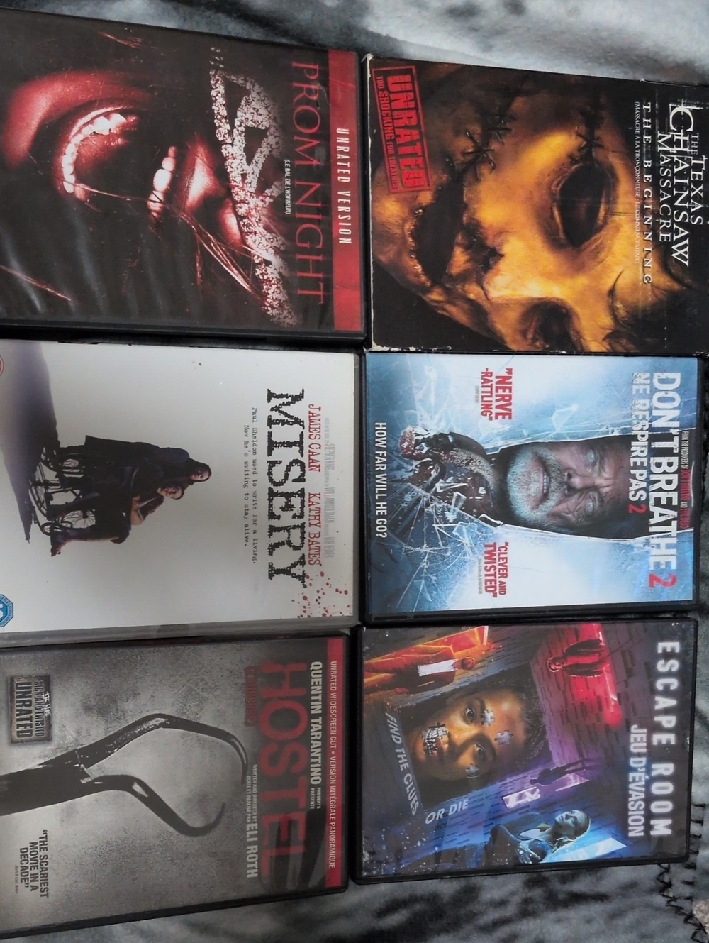 Assorted Horror Movie DVD Collection Slasher, Thriller, Escape Room.